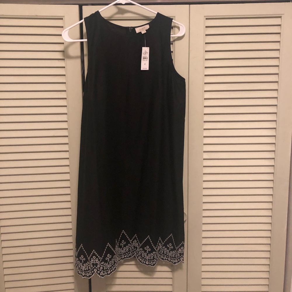 Ann Taylor Loft Black Sheath Dress